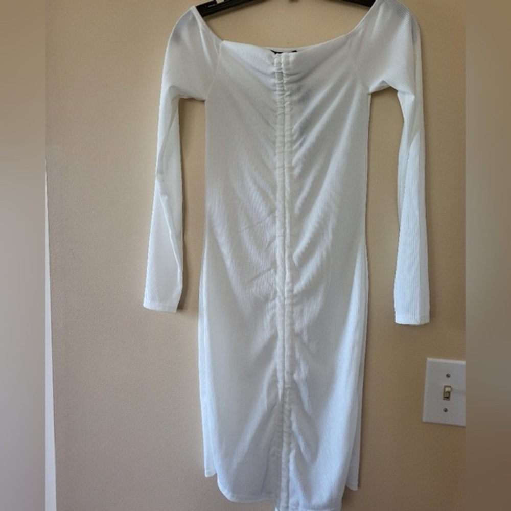 Forever 21 button front Bardot bodycon dress